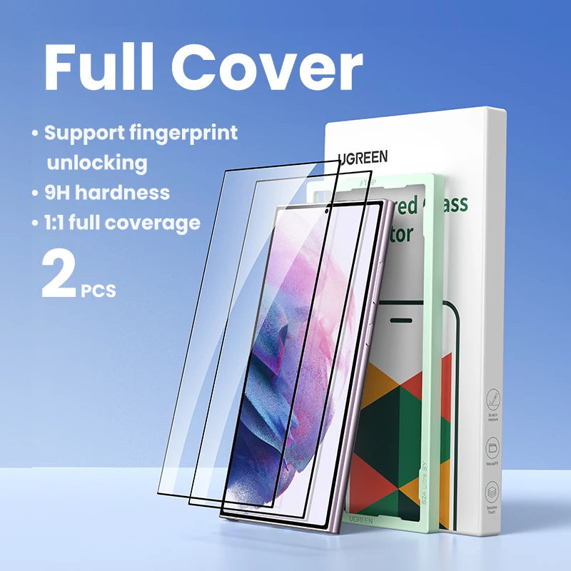 UGREEN Screen Protector for Samsung Galaxy S24 Ultra Glass Film for Samsung S24 S25 Ultra S24Ultra Protective Films HD 1/2PCS