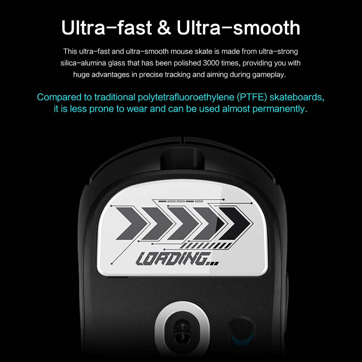 Mouse Feet Skates Ultra Strong Flawless Glass Super Fast Smooth Durable Sole for Logitech G Pro X Superlight 2 Gaming Mouse