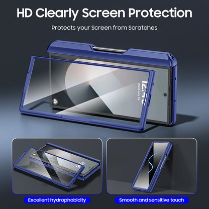 For Galaxy Z Fold 6,Goddess Day gift Back Card Pack,Integrated Pen Slot,Full Coverage 9H Protective Film,Shockproof Phone Case