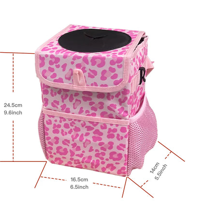 Car Trash Can with Lid, Leakproof Collapsible Car Garbage Bin, Portable Automotive Truck Storage Organizer Bag, Multifunctional