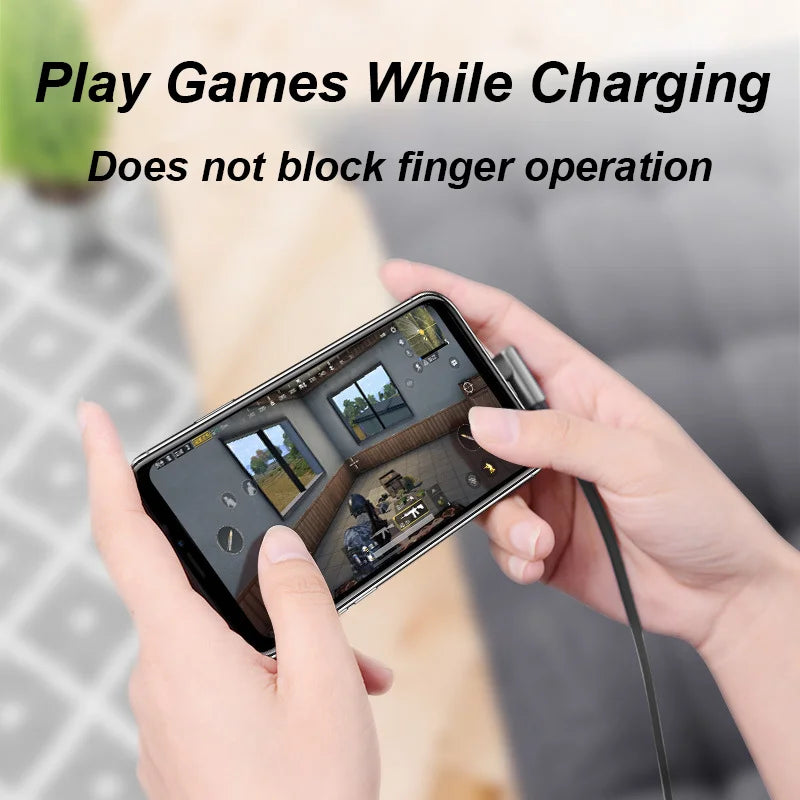 60W USB C To Type C PD Fast Charger Cable 90 Degree Angle Charging Cord Wire for iPhone 15 16 Pro Max Xiaomi Huawei Macbook iPad