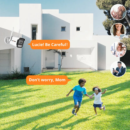 8MP 4K IP Camera Wifi Wireless 5MP AI Human Detect ICSee CCTV Bullet Outdoor Surveillance Security Protection Video Camera Cam