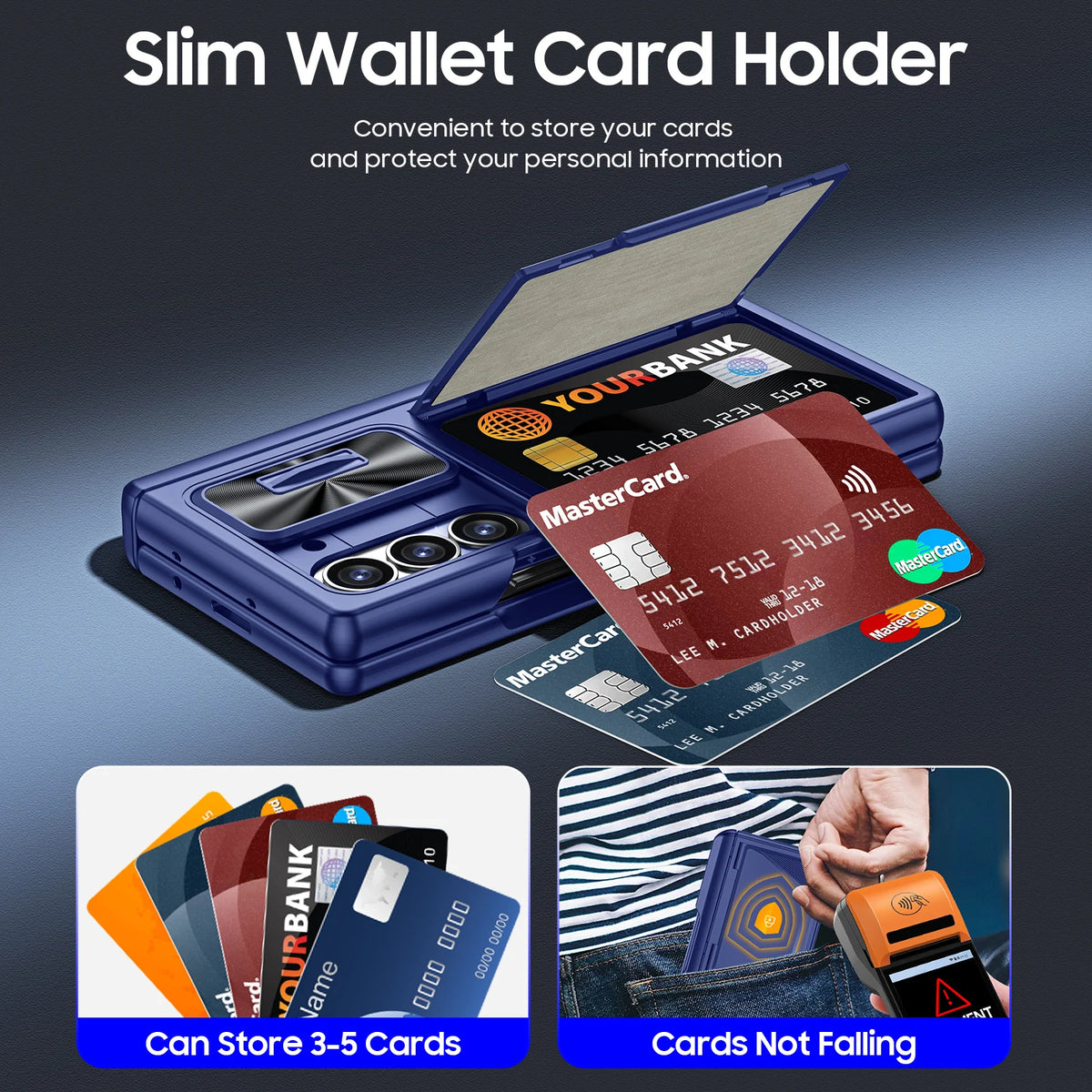 For Galaxy Z Fold 6,Goddess Day gift Back Card Pack,Integrated Pen Slot,Full Coverage 9H Protective Film,Shockproof Phone Case
