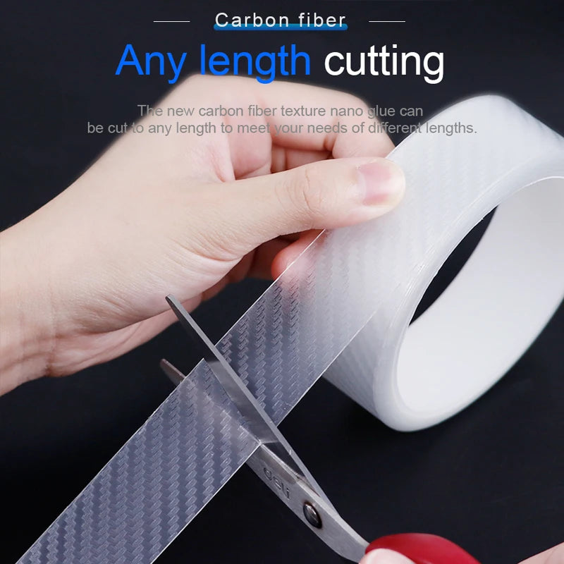 Transparent Carbon Fiber Car Sticker Door Edge Film Anti Scratch Auto Door Sill Protector for Bumper Trunk Household Car Styling