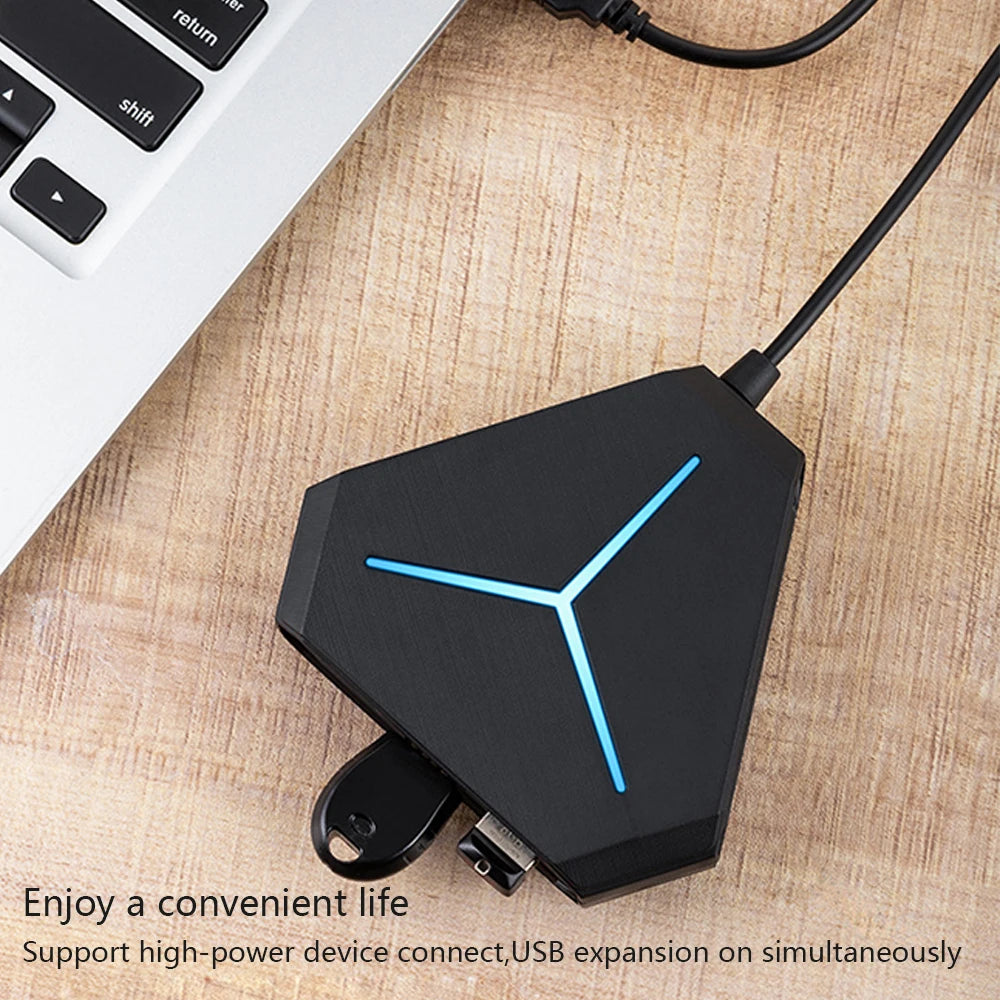 USB Hub USB 3.0 Hub USB Splitter Multi USB 2.0/3.0 Card Reader Headphone Microphone Jack 6 Ports Hub For Desktop PC Notebook