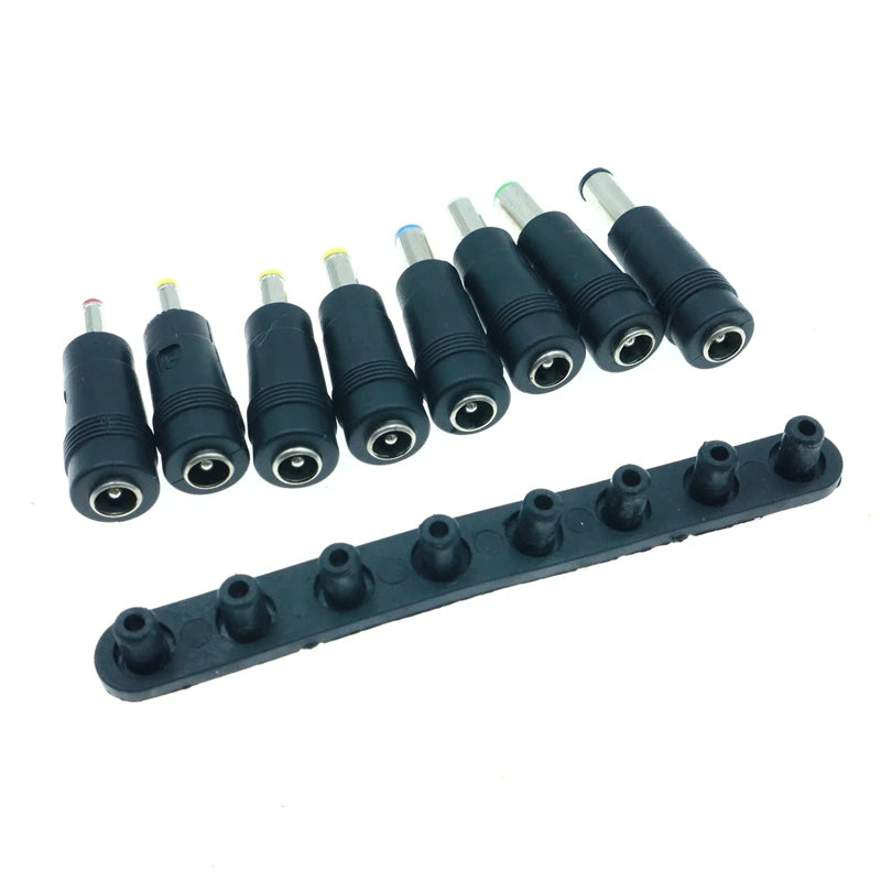 8pcs/lot 5.5X2.1mm Male to Female DC Power Adapter Jack Plug laptop adaptor Connector 6.3 6.0 5.5 4.8 4.0 3.5 2.5 2.1 1.7 1.35mm