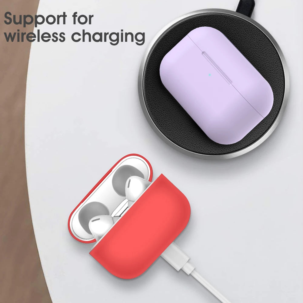 Soft Silicone Cases For Apple Airpods  Pro Protective Bluetooth Wireless Earphone Cover For Apple Air Pods Charging Box Bags