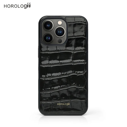 Custom Name Personalized Crocodile Pattern Italian Leather Luxury Phone Cover for Iphone 16 14 15 17 18 Pro Max Case Gift Friend