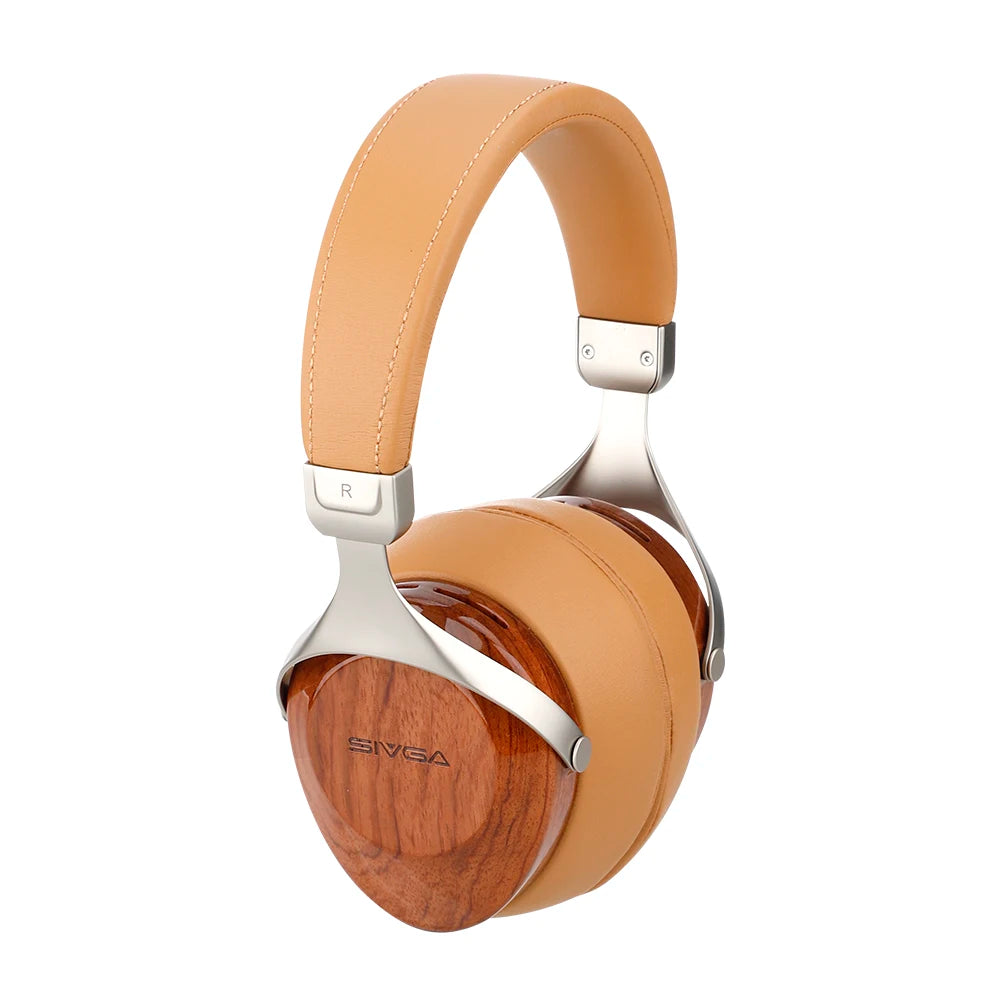 SIVGA SV021/Robin Over-ear Close-back Wood Headphone with Balanced High Fidelity Sound 50mm Wired Dynamic Driver Headset