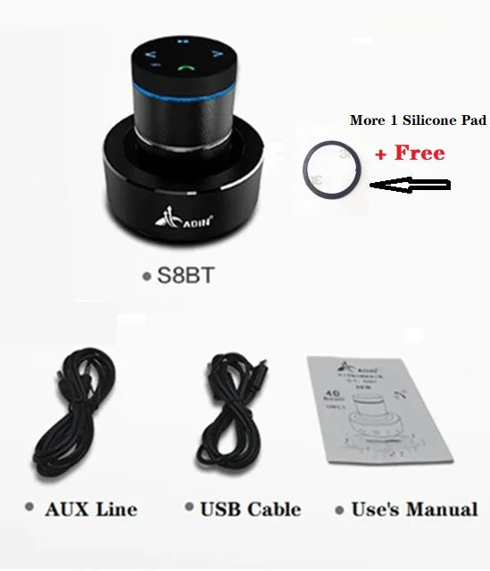 Adin 26W Vibro Bluetooth Speaker Wireless Anti-Neighbor Portable Vibration Subwoofer Bass Sound Box for Music Audio Speakers Aux