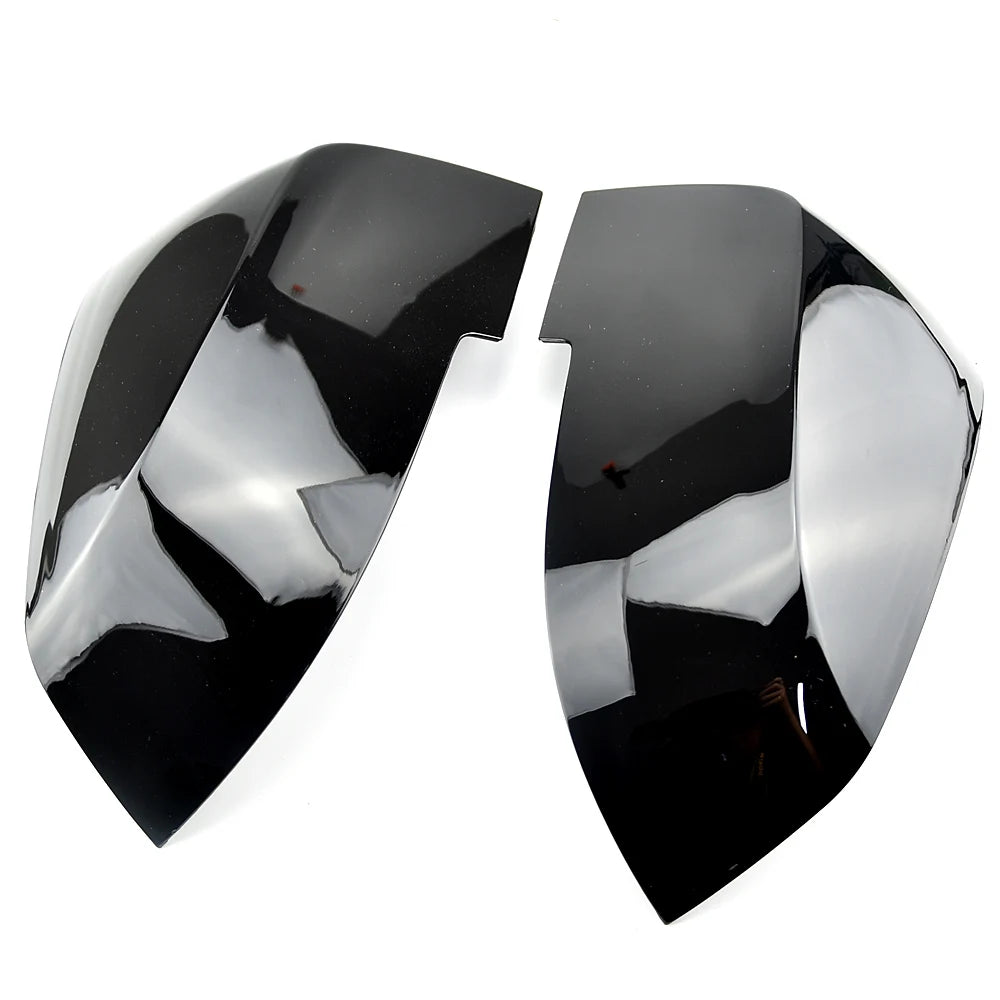 2 Pieces Rearview Mirror Cover Cap Carbon Black for BMW Series 1 2 3 4 X M 220i 328i 420i F20 F21 F22 F23 F30 F32 F33 F36 X1