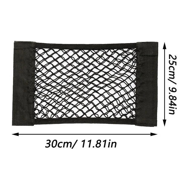 Car Back Rear Trunk Seat Elastic String Net Magic Sticker Mesh Storage Bag Pocket Cage Auto Organizer Seat Back Bag