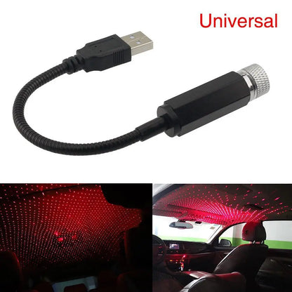 1PC Mini LED Car Roof Star Night Lights Projector Light Interior Ambient Night Starry Sky USB LED Decorative Lights