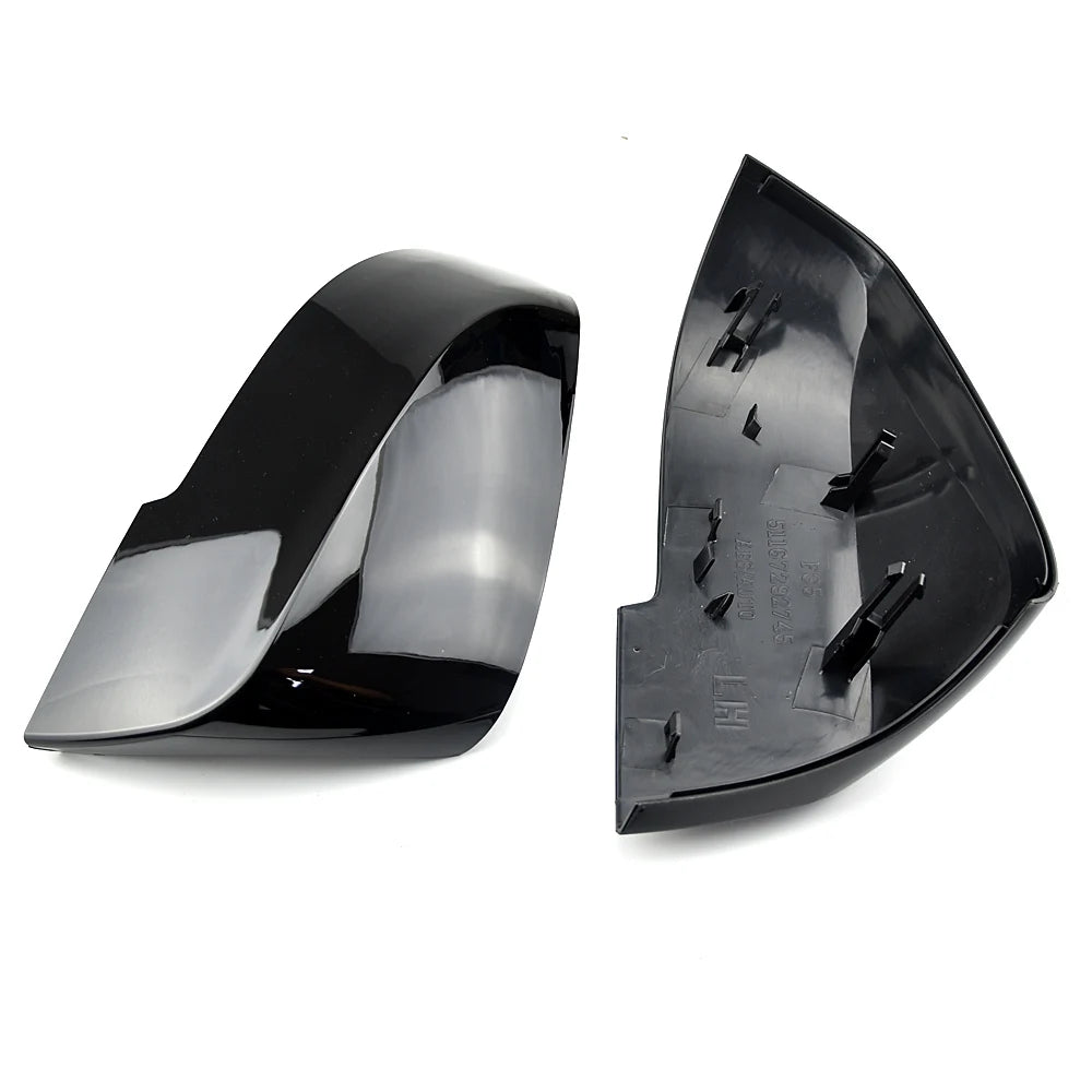 2 Pieces Rearview Mirror Cover Cap Carbon Black for BMW Series 1 2 3 4 X M 220i 328i 420i F20 F21 F22 F23 F30 F32 F33 F36 X1
