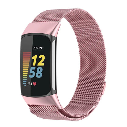 Metal Band For Fitbit Charge 5 6 Smart Watch Mesh Magnetic Loop Sport Strap For Fit Bit Charge 5 6 Bracelet Stainless Steel
