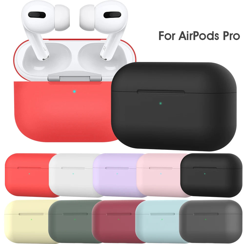 Soft Silicone Cases For Apple Airpods  Pro Protective Bluetooth Wireless Earphone Cover For Apple Air Pods Charging Box Bags