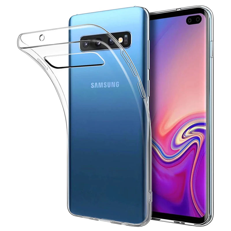 Soft Silicone Transparent TPU for Samsung Galaxy S10 S10E Plus Lite 5G Case Cover S10Plus E S105G 2020 Shockproof Back Funda Gel