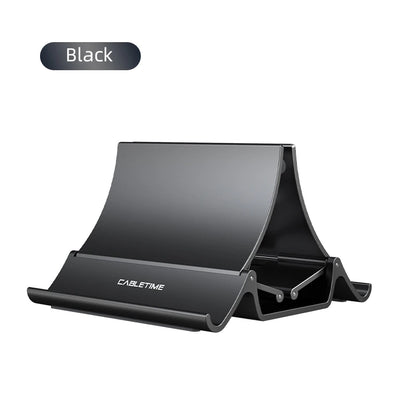 CABLETIME Vertical Laptop Stand Automatically Shrink Space-Saving Multifunctional Tablet Stand for MacBook Surface iPad Phone