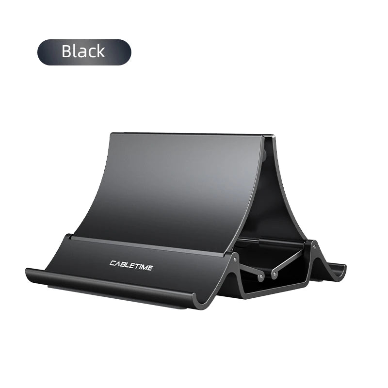 CABLETIME Vertical Laptop Stand Automatically Shrink Space-Saving Multifunctional Tablet Stand for MacBook Surface iPad Phone