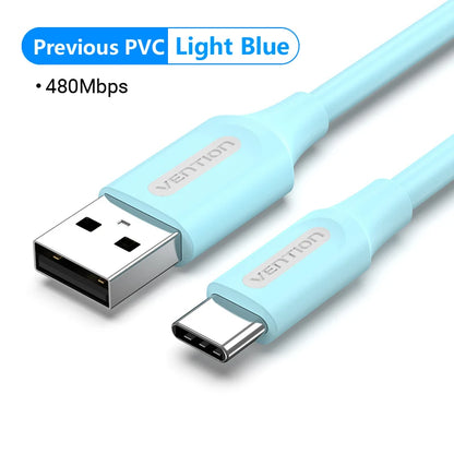 Vention USB Type C Cable 3A Fast Charging USB 3.0 Cable for Samsung Galaxy S10 S9 Huawei P20 10 Pro Type-C Data Charging Cable