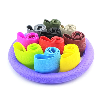 Car Silicone Steering Wheel Case Cover Shell Skidproof Car Accessories For Audi Nissan Peugeot Honda KIA Hyundai LADA BMW Etc.