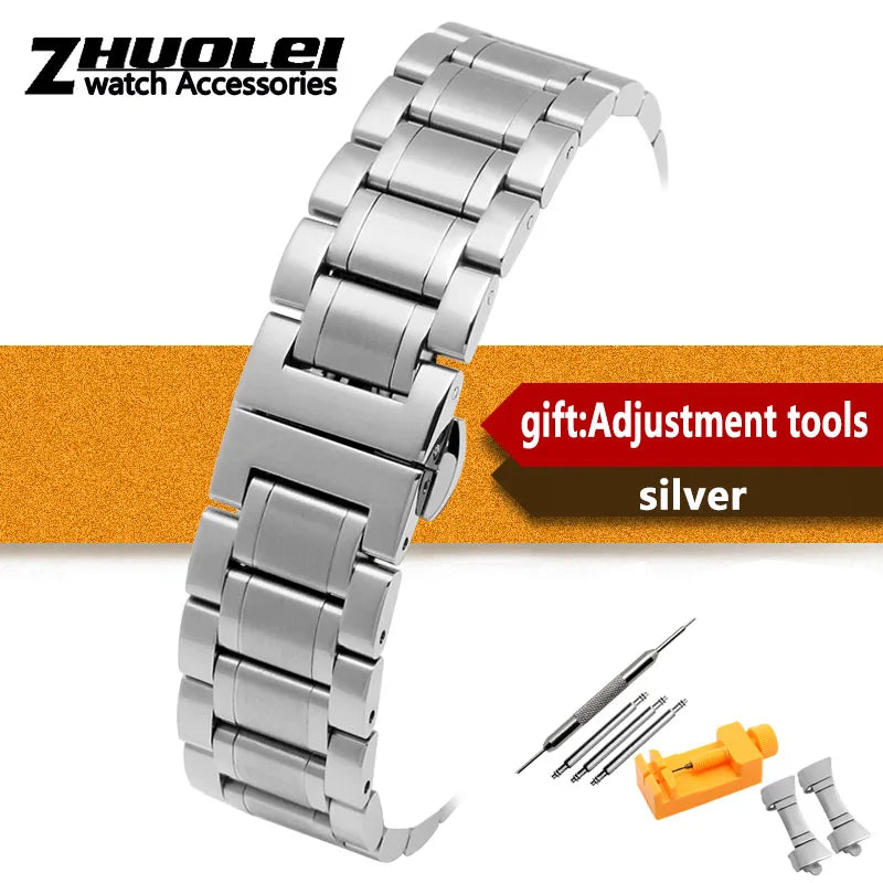 watch bracelet For any brand wristband stainless steel 14 15 16 17 18 19 20 21 22 23 24mm with Curved strap accessories bands