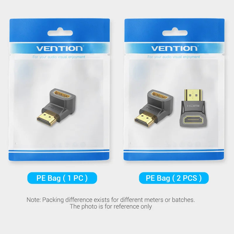Vention HDMI Adapter 90 270 Degree Right Angle Male to Female Converter 4K HD Connector for HDTV PS4 Lptop TV Box HDMI Extender
