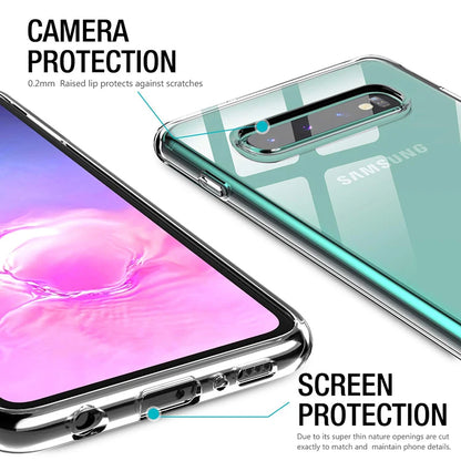 Soft Silicone Transparent TPU for Samsung Galaxy S10 S10E Plus Lite 5G Case Cover S10Plus E S105G 2020 Shockproof Back Funda Gel