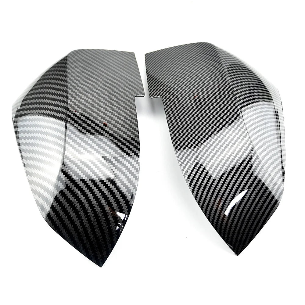 2 Pieces Rearview Mirror Cover Cap Carbon Black for BMW Series 1 2 3 4 X M 220i 328i 420i F20 F21 F22 F23 F30 F32 F33 F36 X1