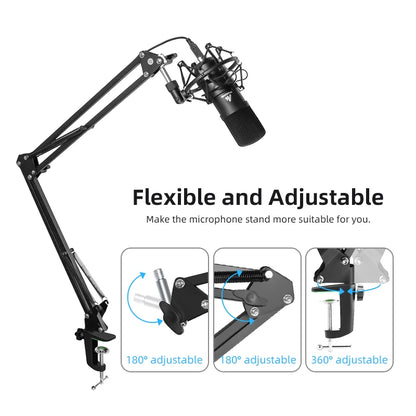 MAONO BA20 Microphone Suspension Boom Scissor Arm Stand for Professional Podcast Streaming Youtube Microfone