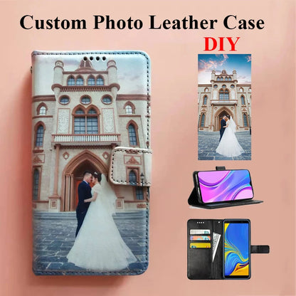 Custom Picture Leather Wallet Case For iPhone 17 16 15 13 12 14 Pro Max SE 8 7 Plus XR XS Max Print Photo Image Book Flip Cover