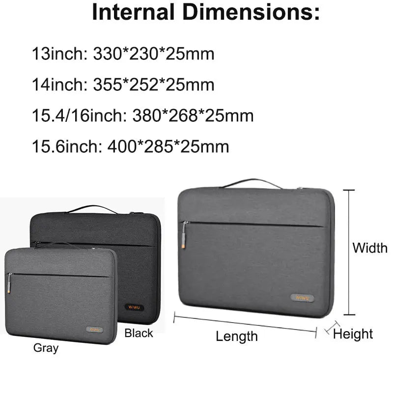 WiWU Waterproof Laptop Sleeve for MacBook Pro 14.2 16.2 Simple Handle Laptop Bag Case for MacBook Pro 13 Air 15.3 Case 2026
