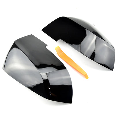 2 Pieces Rearview Mirror Cover Cap Carbon Black for BMW Series 1 2 3 4 X M 220i 328i 420i F20 F21 F22 F23 F30 F32 F33 F36 X1