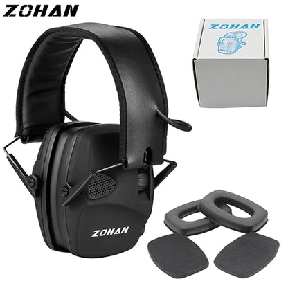 ZOHAN Shooting Hearing Protection Electronic Tactical Headset Noise Cancelling Hunting Earmuffs Shoot with Replacement Ear Pads