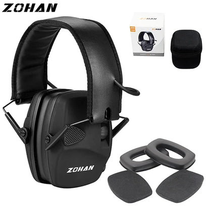 ZOHAN Shooting Hearing Protection Electronic Tactical Headset Noise Cancelling Hunting Earmuffs Shoot with Replacement Ear Pads