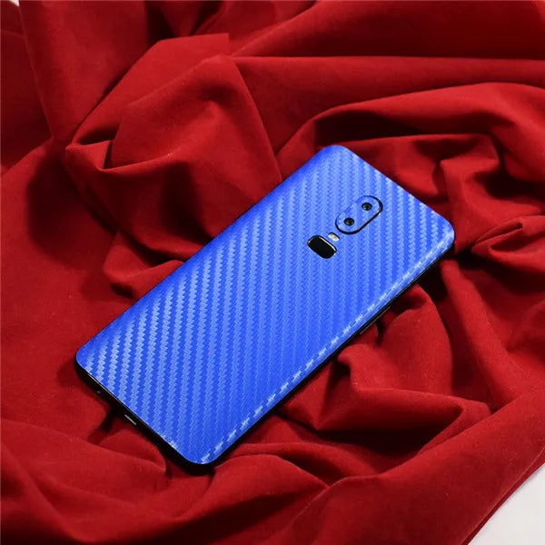 3D Carbon Fiber Skins Film Wrap Skin Phone Back Paste Sticker For OnePlus 7 Pro One Plus 7 1+6T 1+6 Pure Color Matte Film