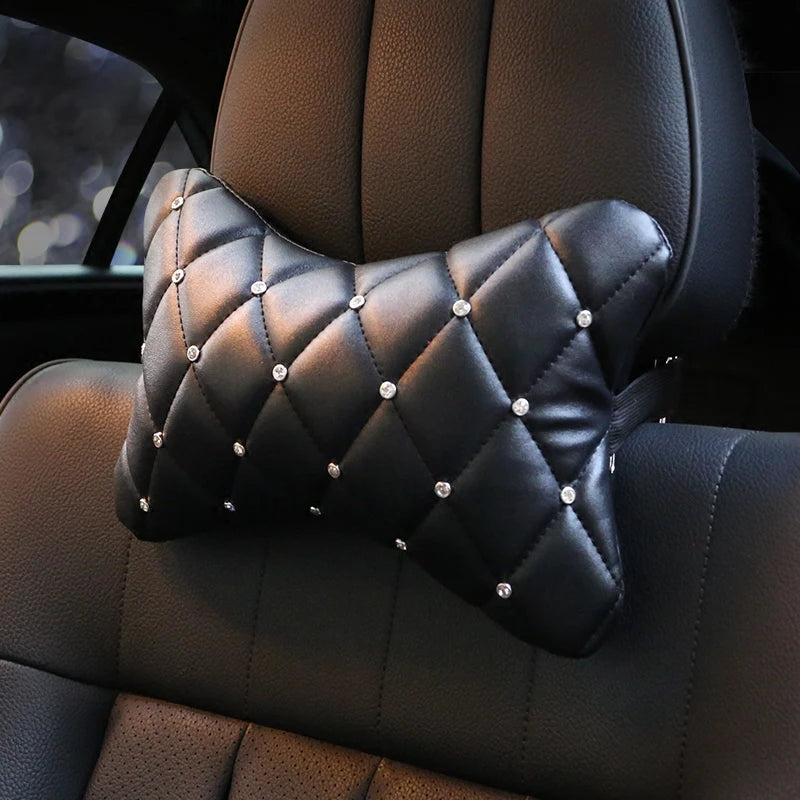 New Luxury Crystal Car Steering Wheel Covers for Women Girls Leather Rhinestone Covered Steering-Wheel Car Interior Accessories