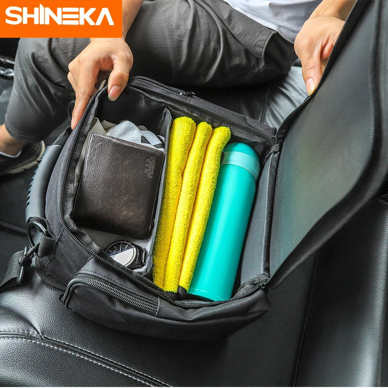 SHINEKA Organizer for Jeep Wrangler JK JL JLU 2007-2023 Sports Rubicon Gladiator JT Backseat Rear Under Seat Storage Bags Box