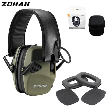 ZOHAN Shooting Hearing Protection Electronic Tactical Headset Noise Cancelling Hunting Earmuffs Shoot with Replacement Ear Pads