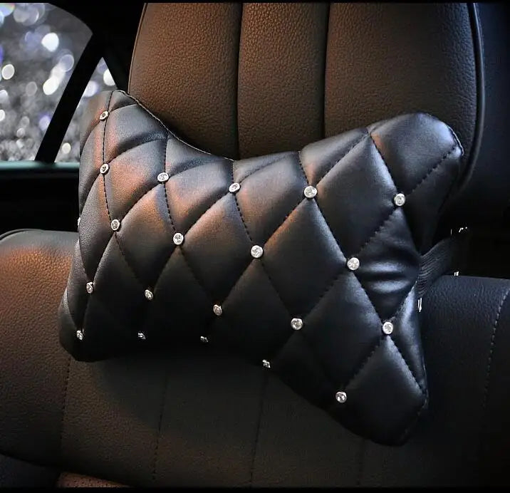 New Luxury Crystal Car Steering Wheel Covers for Women Girls Leather Rhinestone Covered Steering-Wheel Car Interior Accessories