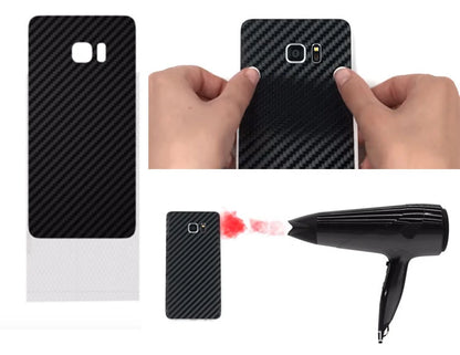 3D Carbon Fiber Skins Film Wrap Skin Phone Back Paste Sticker For OnePlus 7 Pro One Plus 7 1+6T 1+6 Pure Color Matte Film