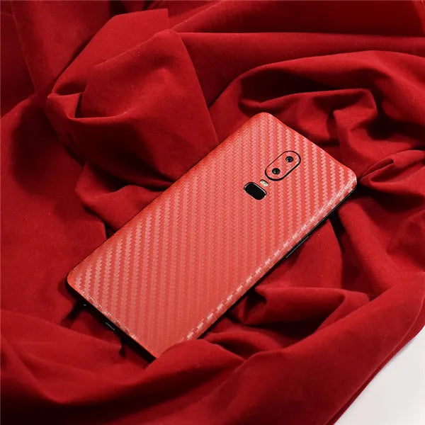 3D Carbon Fiber Skins Film Wrap Skin Phone Back Paste Sticker For OnePlus 7 Pro One Plus 7 1+6T 1+6 Pure Color Matte Film