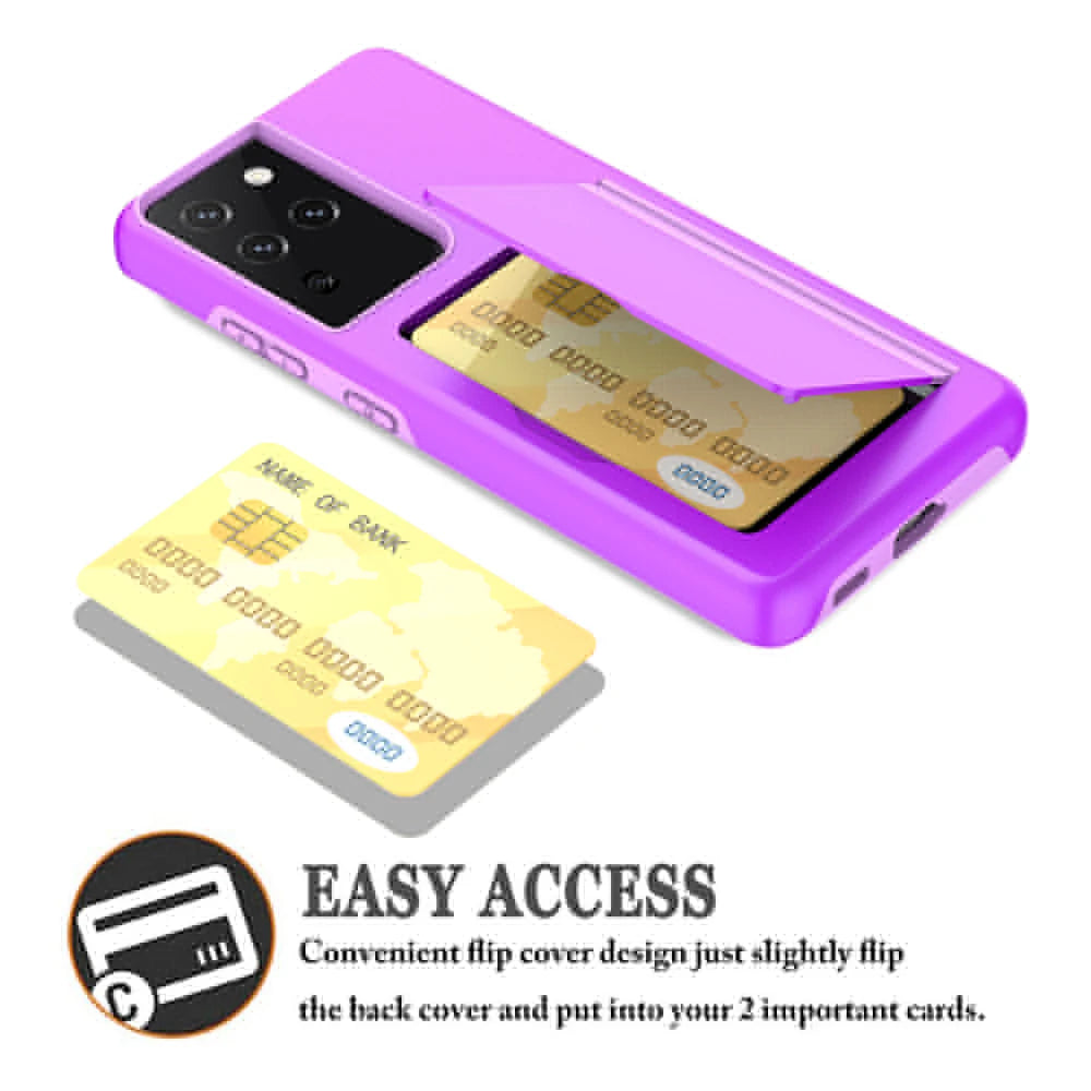 Candy Color Card Slots Cover Business Case For Samsung Galaxy S21 Ultra S20 FE Note 20 S10 Plus 5G Cover For S21+ Note 10 Plus