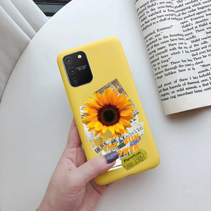 For Samsung Galaxy S10 Lite Case on Samsung Note 10 Lite S 10 Lite Cover Simple Solid Matte Soft Silicone Back Cover Phone Cases