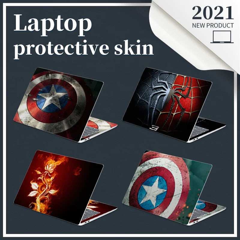 DIY Cover Laptop Skins Stickers Notebook PVC Skin13.3"14"15.6"17.3"Vinyl Cool Stickers Decorate Decal for Macbook/Lenovo/Asus/HP