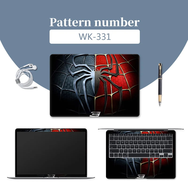 DIY Cover Laptop Skins Stickers Notebook PVC Skin13.3"14"15.6"17.3"Vinyl Cool Stickers Decorate Decal for Macbook/Lenovo/Asus/HP