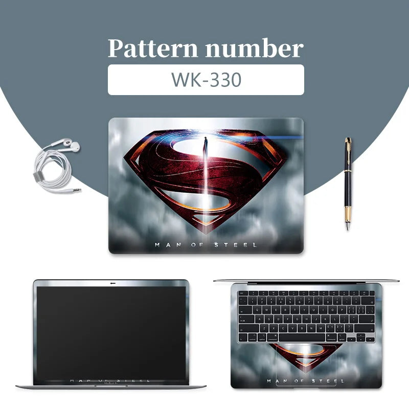 DIY Cover Laptop Skins Stickers Notebook PVC Skin13.3"14"15.6"17.3"Vinyl Cool Stickers Decorate Decal for Macbook/Lenovo/Asus/HP