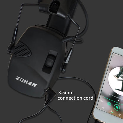 ZOHAN Shooting Hearing Protection Electronic Tactical Headset Noise Cancelling Hunting Earmuffs Shoot with Replacement Ear Pads