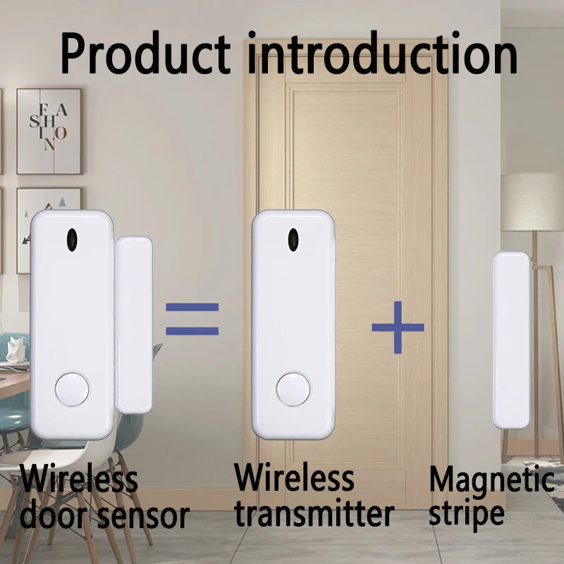 433MHz Mini Door Window Alarm Sensor Wireless Intelligent Door Sensor Security Alarm Host Accessories Open Door Reminder