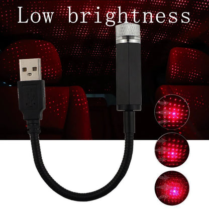 1PC Mini LED Car Roof Star Night Lights Projector Light Interior Ambient Night Starry Sky USB LED Decorative Lights